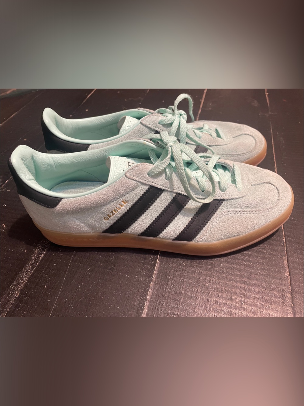 adidas Gazelle Women's Sneakers in Mint and Black